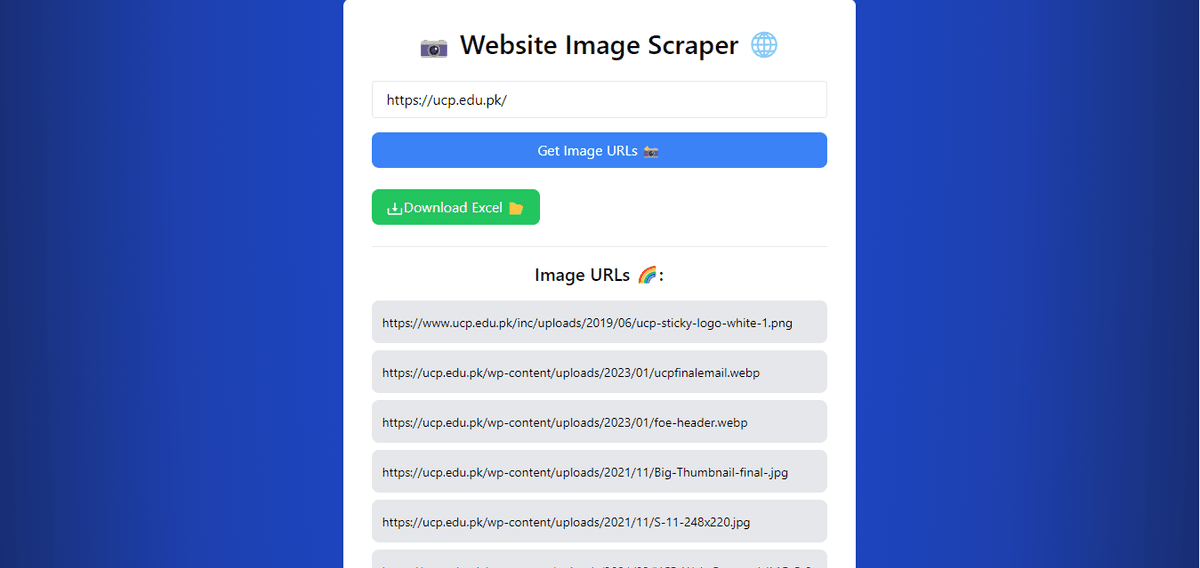 Image URL Scrapper